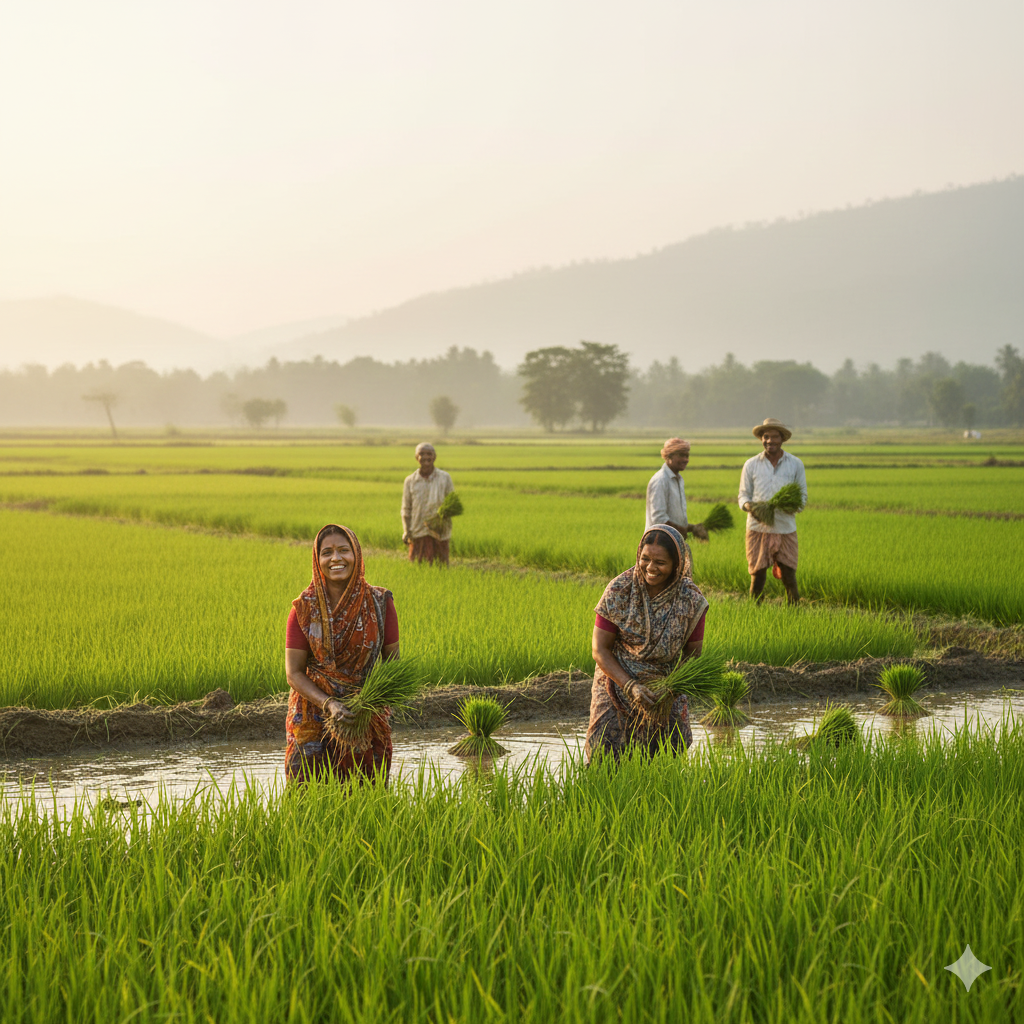 Support Local Farmers - Agricultural workers in field